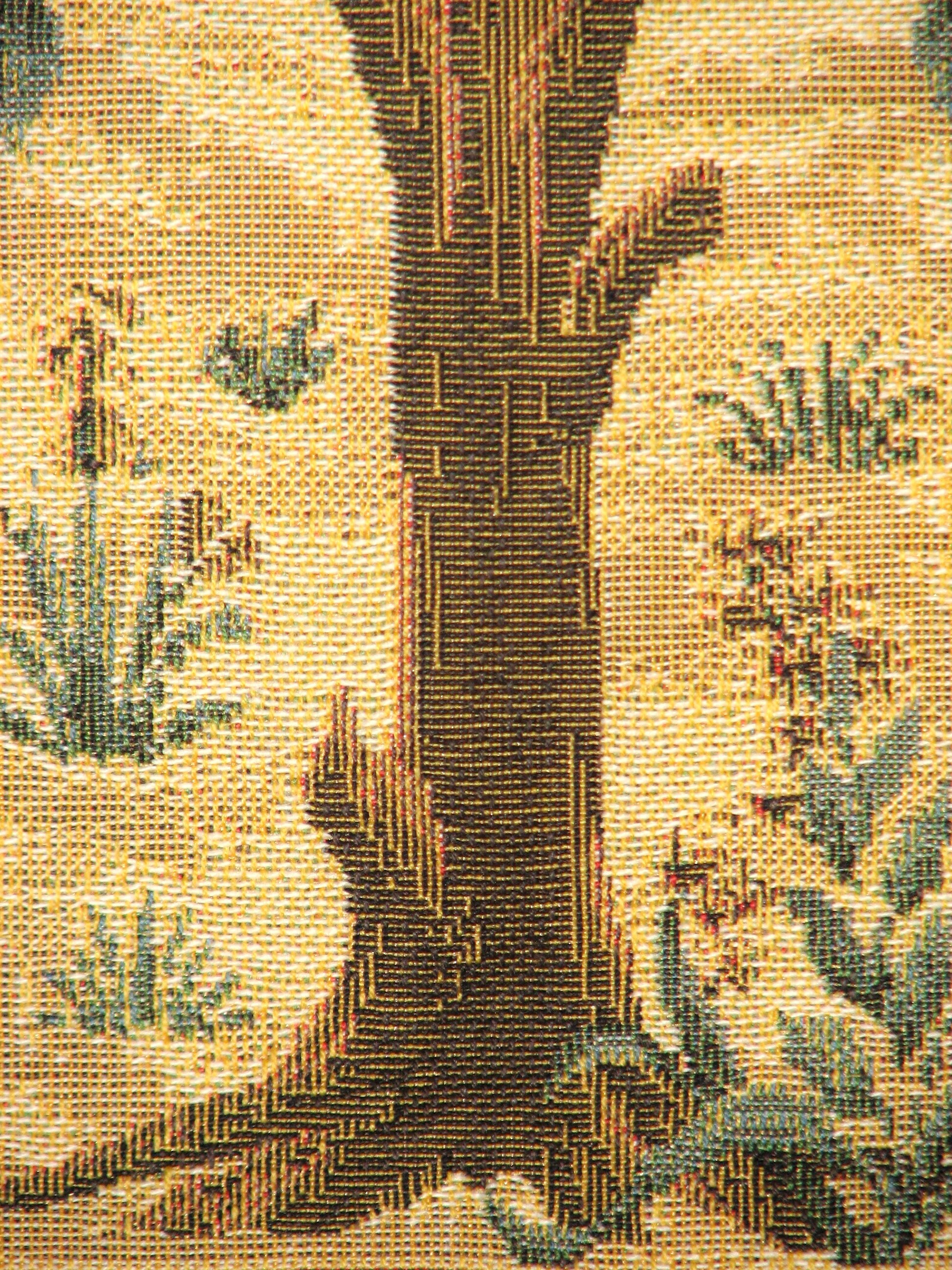 thumbnail interactive-video image 1 of Big William Morris Tree Of Life Tapestry Wall Hanging, Blue Jacquard Woven Art, 55x41 Inches 1 of 6