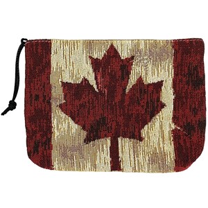 Ahornblatt Kanada Kanadische Flagge, handgefertigter BELGISCHER TAPESTRY Trousse Geldbörse Kulturbeutel Kulturbeutel 20 cm x 15 cm, mit Reißverschluss