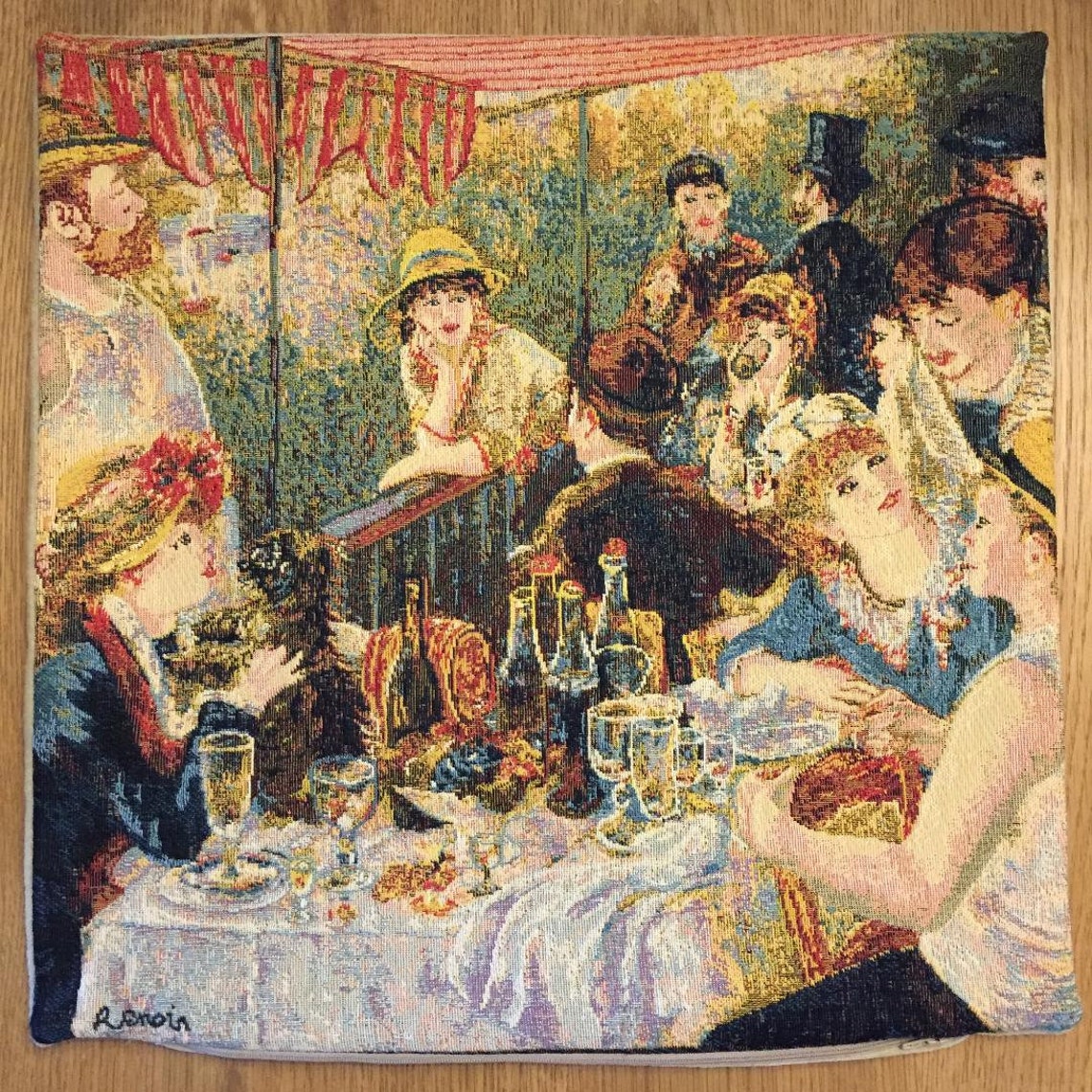RENOIR Boating Party Luncheon BELGIAN Belgium Jacquard WOVEN - Etsy