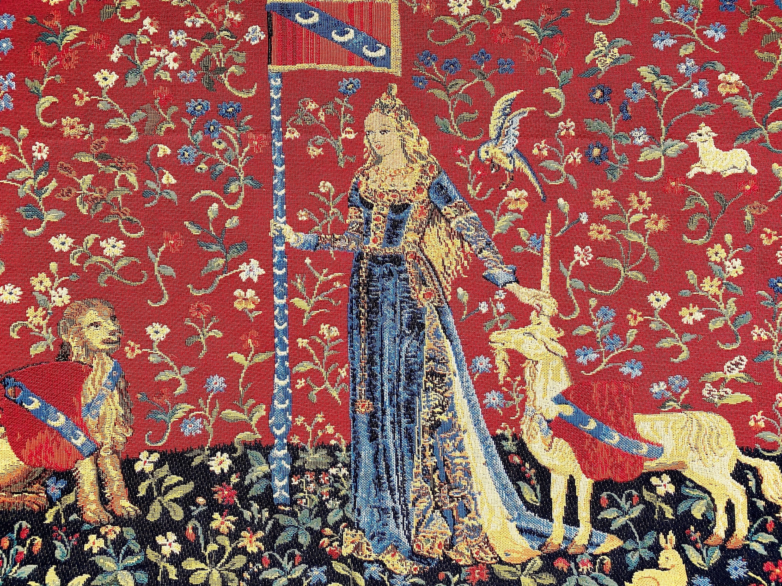Cluny Lady & the Unicorn the Touch BELGIAN Belgium Jacquard Cluny Lady & the Unicorn the Touch BELGIAN Belgium Jacquard