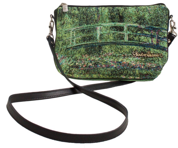 Sac Bandoulière En Cuir Noir Monet - Vintage, Poche Intégrée, Occasion