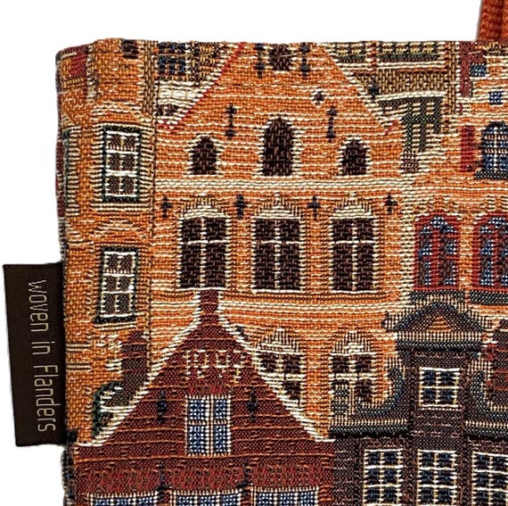 Brugge Huizen Bruges Houses ベルギー製 タペストリー織り 手仕上げ
