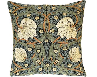 BELGIAN Belgium Jacquard WOVEN Hand Finished 47cm x 47cm 18" x 18" William MORRIS Pimpernel Design Tapestry Cushion Pillow Cover