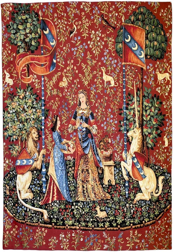 Cluny Lady & the Unicorn the Smell BELGIAN Belgium Jacquard Woven
