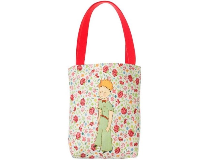 PETIT PRINCE Liberty Pattern BELGIAN Tapestry Woven Hand Finished Tote Shoulder Bag Handbag Fauve Fine Arts, 38cm x 34cm