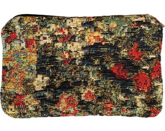 Maison Monet, House of Monet Hand Finished BELGIAN TAPESTRY Purse Pouch Cosmetics Bag 10cm x 8cm, fully lined with zip & pull