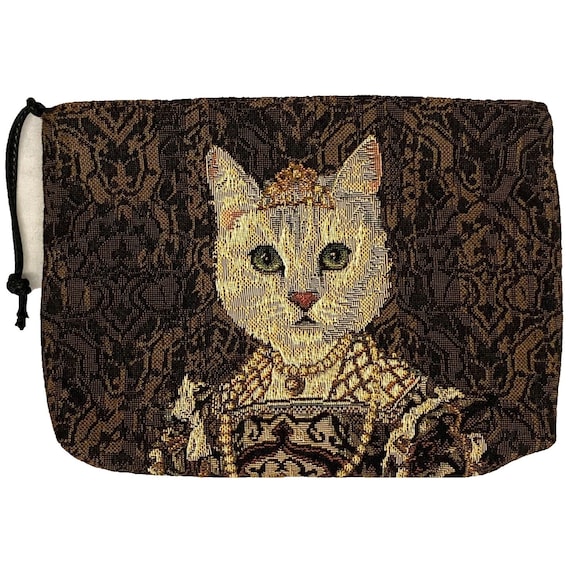 Belgische Tapester Einkaufstasche 38 Cm X 34 Cm, Katze Mit Krone, 3041 C