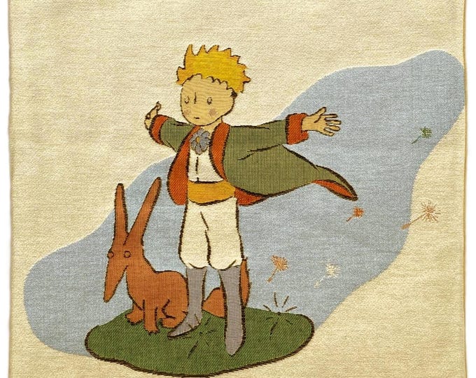 PETIT PRINCE & Renard Fox, BELGIAN Jacquard Woven Hand Finished Tapestry Pillow Cushion Cover, 46cm x 46cm, 18" x 18"