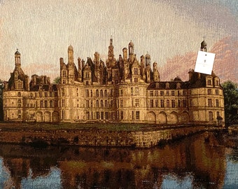 Chateau de Chambord Hand Finished FRENCH GOBELIN Tapestry Wall Hanging, fully lined with rod sleeve