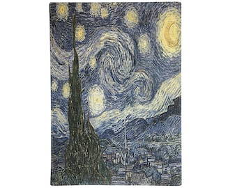 Vincent Van GOGH Starry Night Nuit Etoilee French Jacquard Woven Hand Finished & Lined Tapestry Wall Hanging, 63cm x 46cm, 25" x 18"