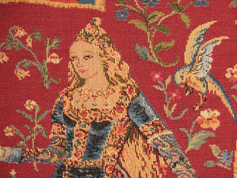 Cluny Lady & the Unicorn The TOUCH Belgian Tapestry Pillow Cushion Cover - Thumbnail 3