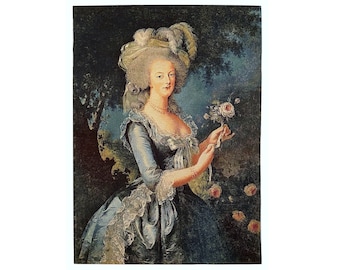 Portrait of Marie ANTOINETTE, 100cm x 70cm / 39.5" x 27.5" BELGIAN Belgium jacquard woven tapestry wall hanging, fully lined with rod sleeve