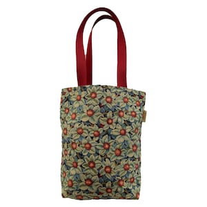 BELGIAN Tapestry Woven Hand Finished Tote Shoulder Bag Handbag, WM William MORRIS Orange Tree Fauve Fine Arts, 38cm x 34cm Excluding Handles