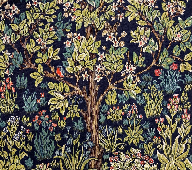 William MORRIS Tree of Life BELGIAN Jacquard WOVEN Hand Finished ...