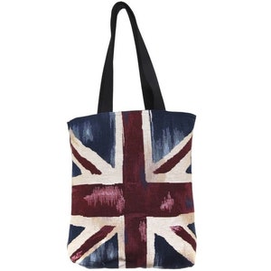 United Kingdom HRH Queen Elizabeth Platinum JUBILEE Union Jack Belgischer GOBELIN Einkaufstasche 36cm x 34cm