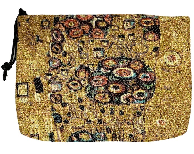 Gustav Klimt Clothing Pattern, Hand Finished BELGIAN TAPESTRY Trousse Purse Pouch Toiletry Cosmetic Bag 20CM X 15CM, with zip