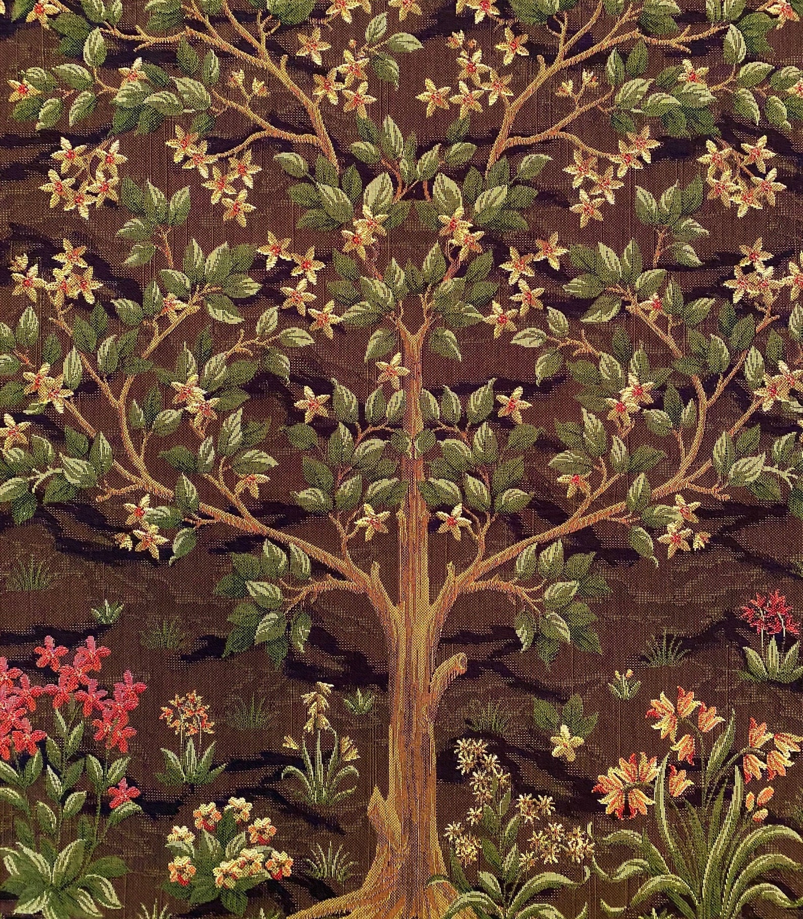 Tree of Life William MORRIS Design BELGIAN Jacquard WOVEN Hand Finished ...