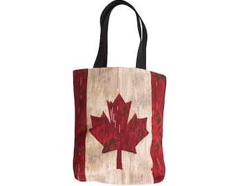 BELGIAN Tapestry Woven Hand Finished Tote Shoulder Bag Handbag, CANADA MAPLE Leaf, Fauve Fine Arts, 38cm x 34cm Excluding Handles