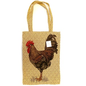 Cockerell Gallo Pollo FRENCH TAPESTRY Tejido Acabado a mano Bolso de hombro bolso con tapicería a juego Correas / Asas