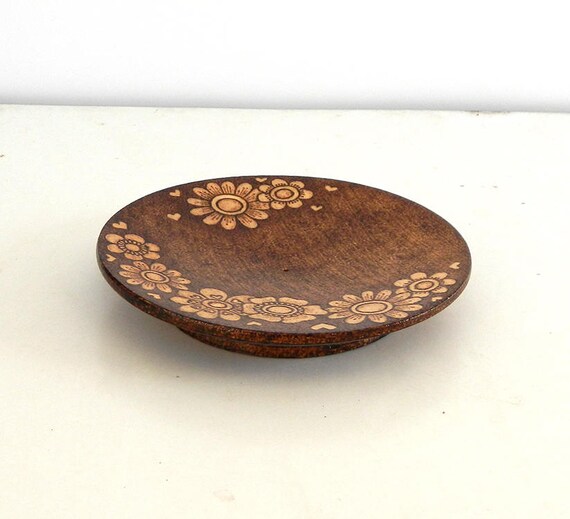 Wood Burned Wedding Ring Dish Decorative Wooden Plate Small Etsy