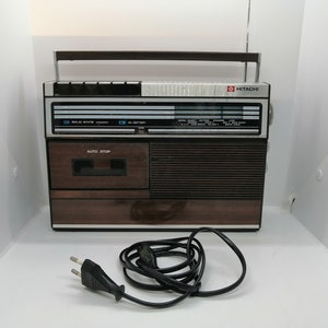 Vintage Hitachi 3 Band Radio & Kassette alle Transistor Modell KCT-1210 LR funktionieren
