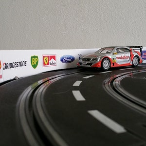 Slot cars decoration Protection Side barriers guard Rails tracks Band PVC (6cmx200cm) + Sponsored Stickers, Universal Scalextric Carrera