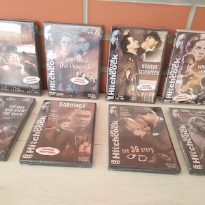 NOS Sealed 8 Movies Alfred Hitchcock sealed DVDs with extras English and Spanish Audio - Horror and Suspense movies