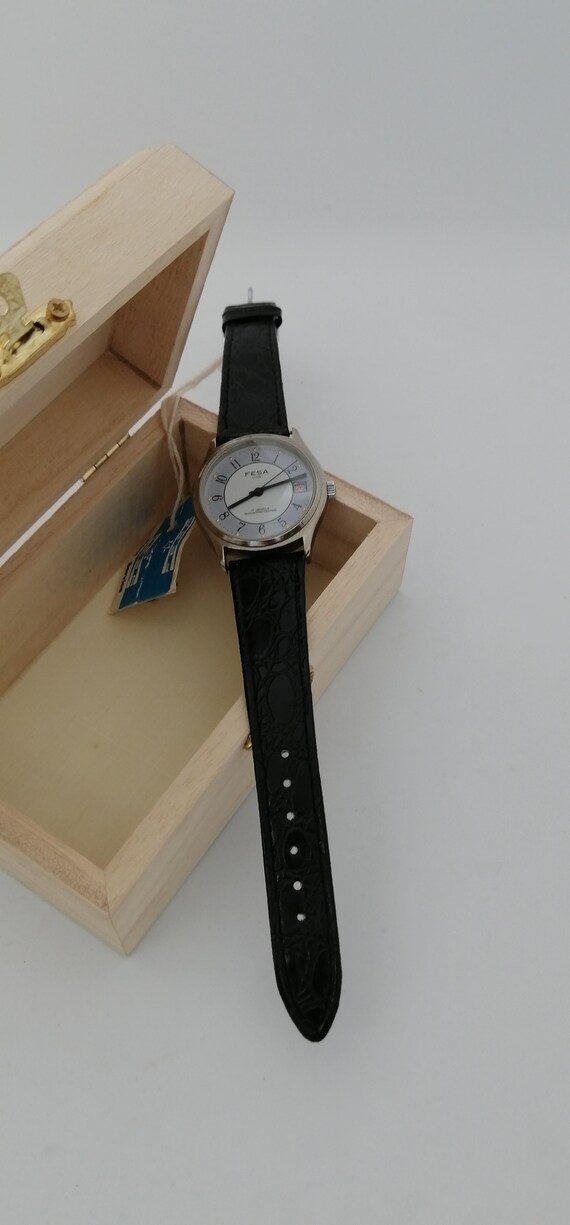 NOS Vintage with tag Mens wristwatch FESA LUXE 19… - image 7