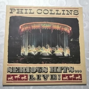 Vintage Phil Collins, Serious Hits...Live! Double Vinyl - Gatefold LP (1990) wea label Made germany
