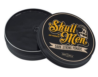 Men Man Hair Wax Dark Strong Pomade Black color finish cover hides white Grey hair *100ml - 3.38 fl oz * Water-based Pomade - Paraben-Free