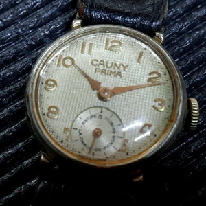 Vintage Cauny Prima "La chaux-de-fonds" automatico 15 Rubis Cal. ETA 2325 full serviced & Clean - Lady Watch 1950 Cassa placcata oro da 10 micron