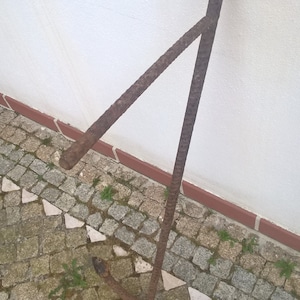Vintage 1970 Fisherman Handmade Boat Anchor bower Ship Maritme Nautical (4kg - 8.81lbs) for Garden or In/Outdoor Rustic decor with 39.37in