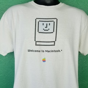Vintage 90s Apple Welcome to Macintosh Computer PC Shirt Single