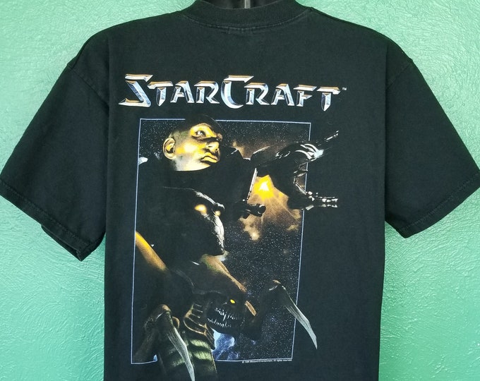 Vintage 90s Starcraft Pc Game Star Craft Promo Shirt Xl Etsy