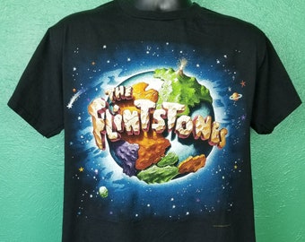 Vintage 90's The Flintstones Movies Promo T Shirt Size Large L