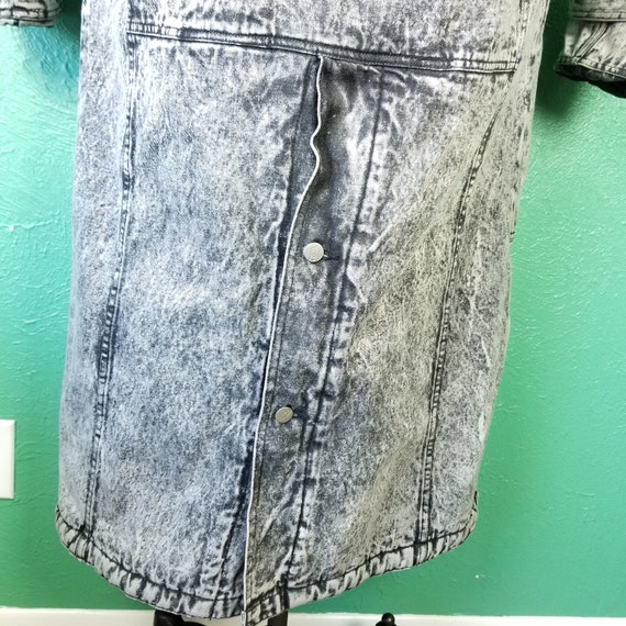 Vintage Acid Wash Denim Duster Western 