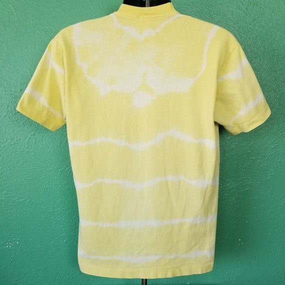 Vintage 80s Batman 1989 Tie Dye Yellow Stripes Te… - image 4