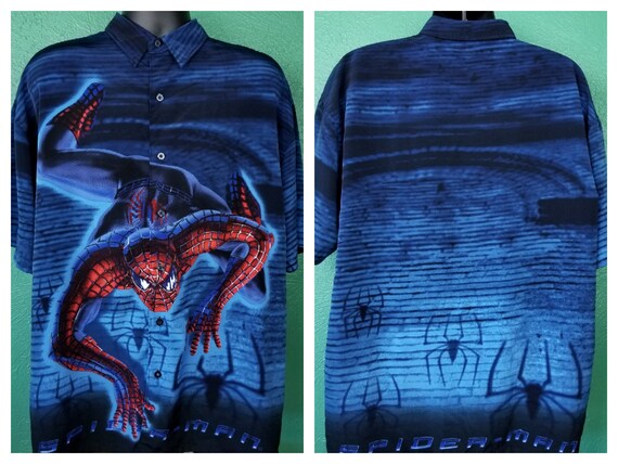 superhero button up shirt