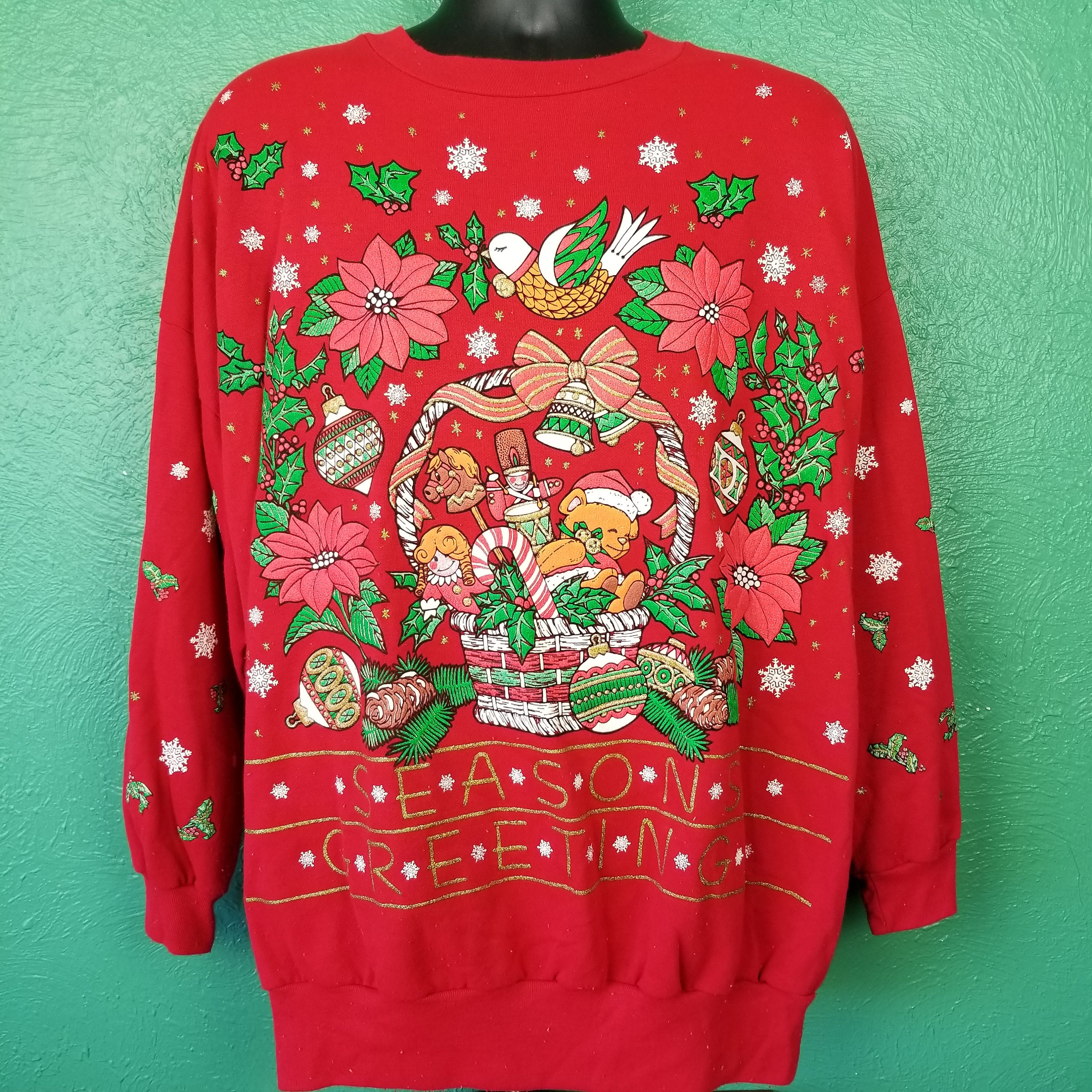 Poinsettia Sweater - Etsy