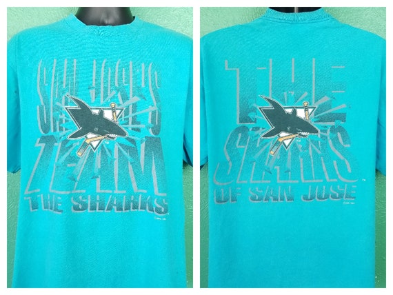 vintage 1990s San Jose Sharks hockey t shirt XL  San jose sharks hockey, San  jose sharks, Hockey tshirts