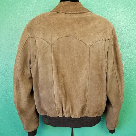 Vintage Schott NYC Suede Leather Western Brown ja… - image 2