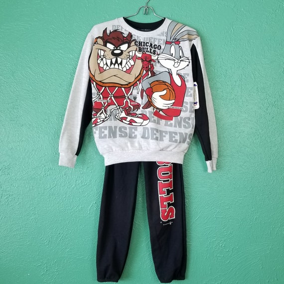 Vintage 90s Chicago Bulls Taz Bunny Looney Tunes Space Jam