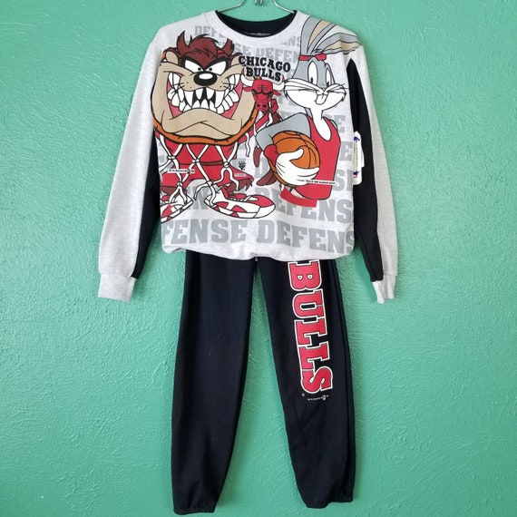 Looney Tunes Chicago Bulls スウェット Vintage 90s Chicago Bulls Taz Bunny Looney Tunes Space Jam