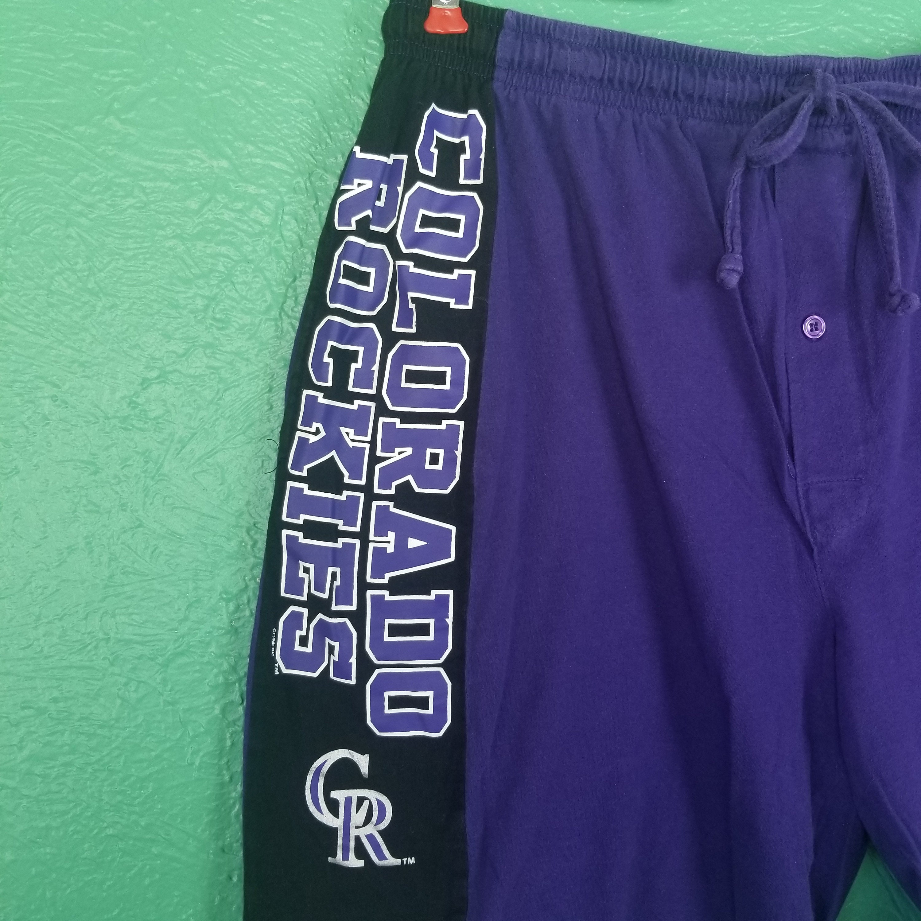 Vintage jaren 90 Colorado Rockies Purple Shorts groot Kleding Gender-neutrale kleding volwassenen Shorts 
