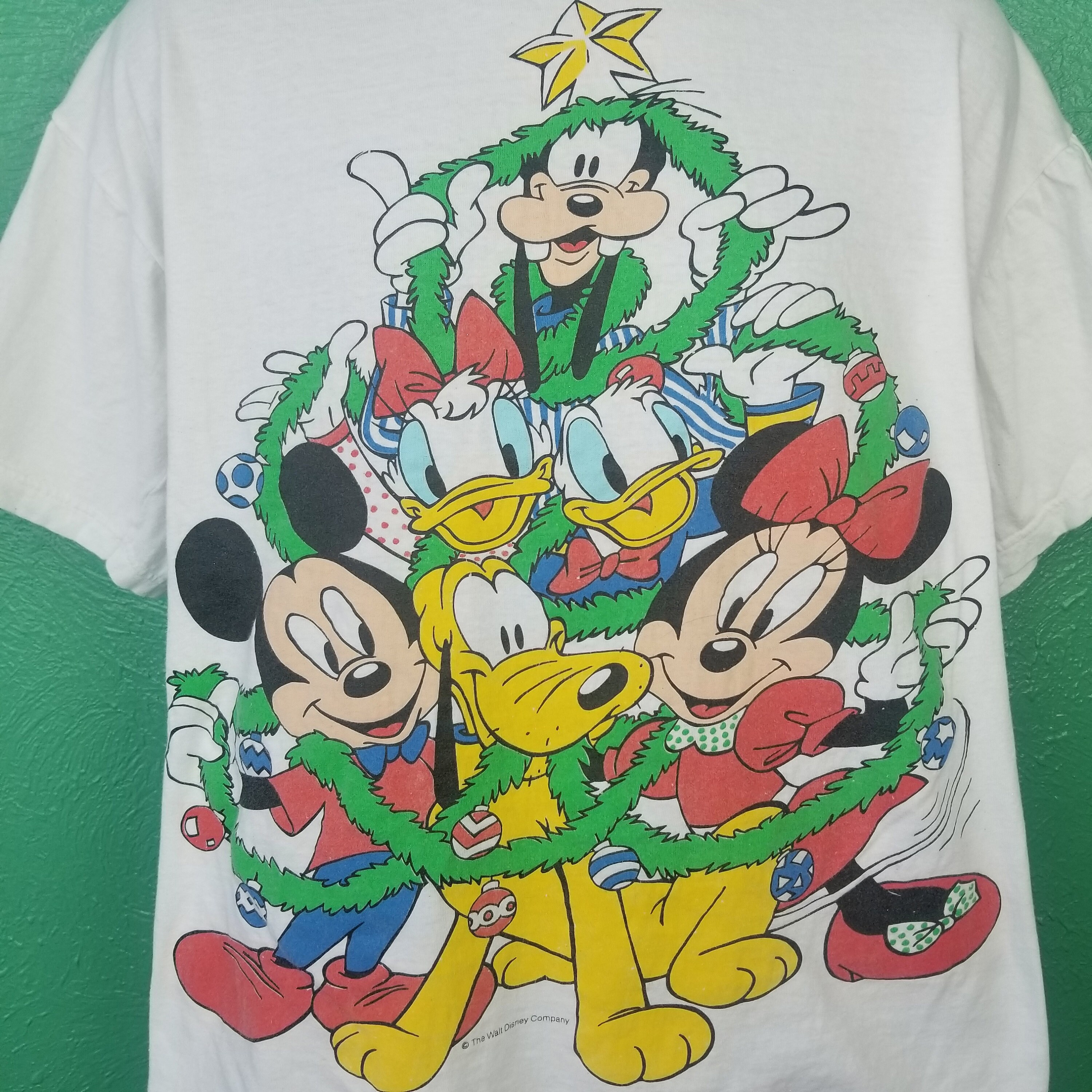 Vintage 80's Mickey Mouse Donald Duck goofy Disney Christmas Tree Holiday T  Shirt sold by CaroSmith, SKU 38770123