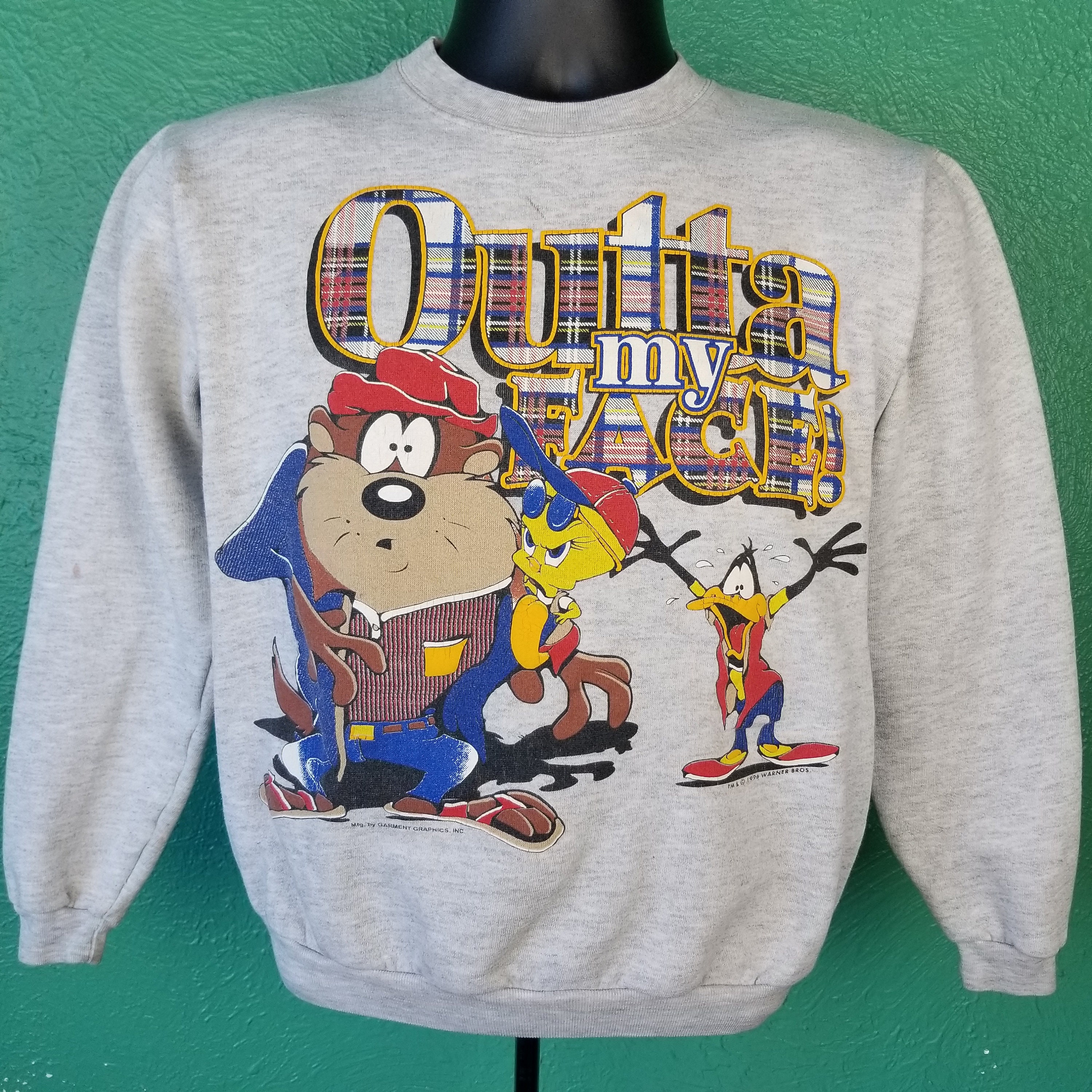 Vintage 90s Kids Looney Tunes Taz Bugs Bunny Tasmanian Devil