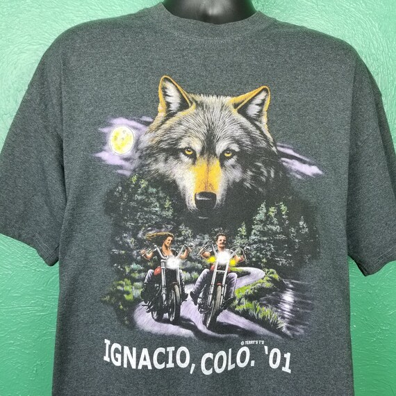 Vintage Ignacio Biker Rally Wolf Eagle Colorado Harle… Gem