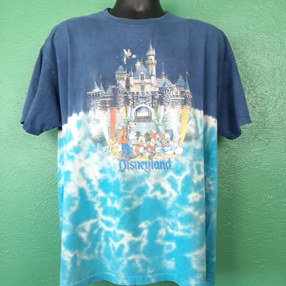 Vintage 90s Disneyland Tie Dye Shirt xl Castle Ti… - image 1