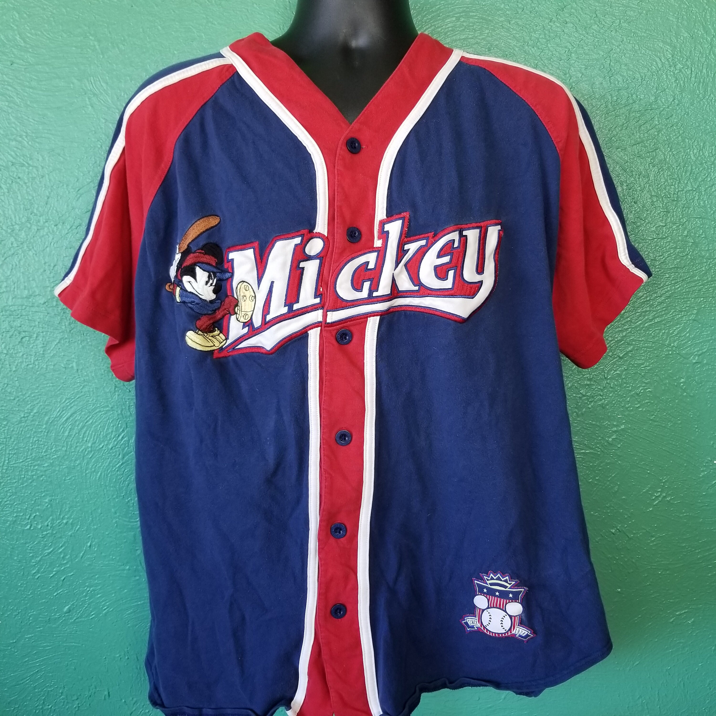 Cartoon Baseball Jersey Gift for Disneyland Trip Baseball Player Personalized Custom Name And Number Mickey Mouse Disney Baseball Jersey