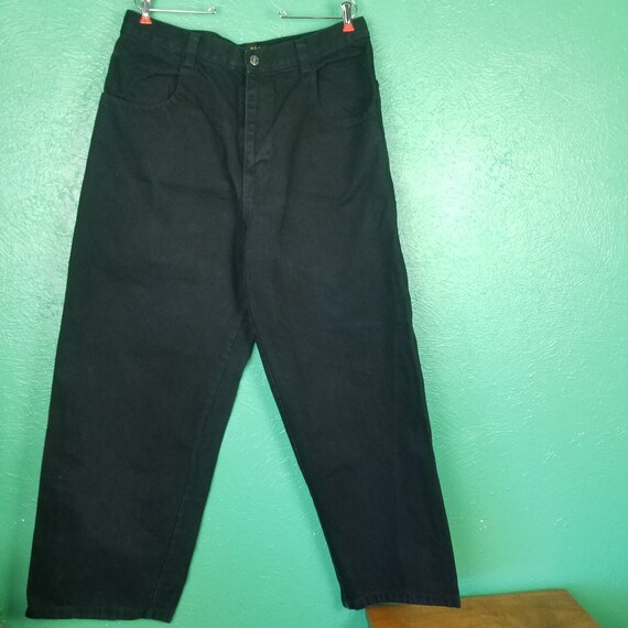 Vintage 90s Wide Leg Jynx Pants JNCO Black Jeans Denim Size 38